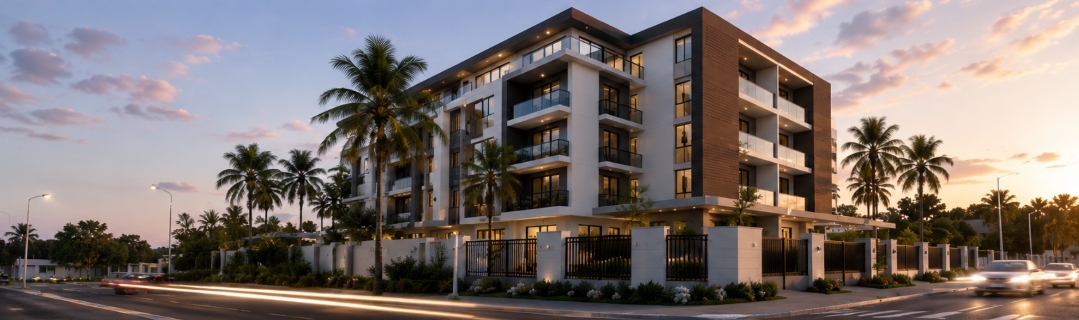 Modern African apartment building managed by PropertyDesk Africa